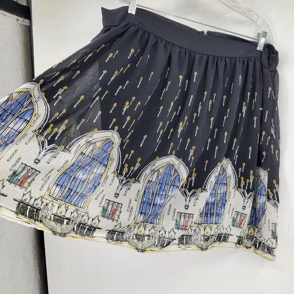 Hot Topic Harry Potter Hogwarts Great Hall Floating Candles Chiffon Skirt 16 - Picture 3 of 7